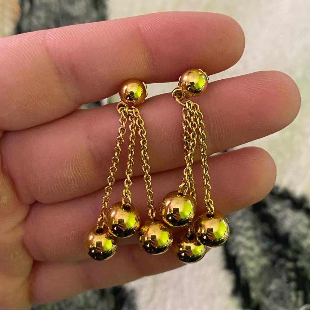Gold dangle earrings